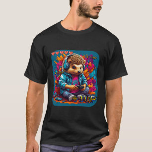 Camiseta Teia Gráfica Única Do Jogador De Hedgehog Para Jog