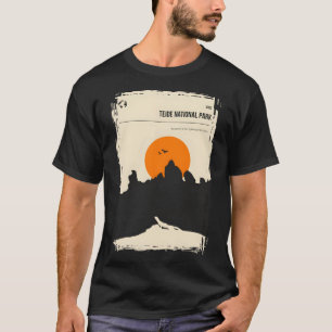 Camiseta Teide National Park Vintage Poster de viagens míni