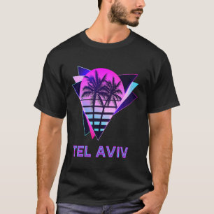 Camiseta Tel Aviv Israel 80s Vaporware Palm Tree Vintage