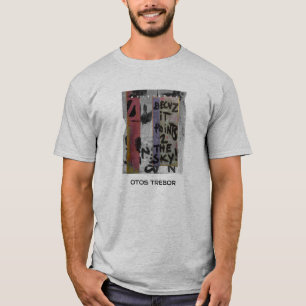 Camiseta Tela abstrata gráfica cinza