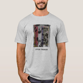 Camiseta Tela abstrata gráfica cinza