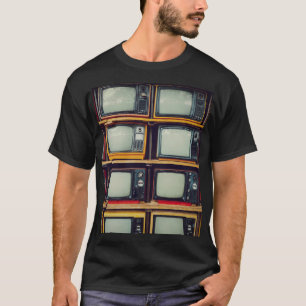 Camiseta Tela Antiga do Vazio de Televisão Retro