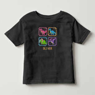 Camiseta Tela de Personagem de Dinossauro de Arcada dos Ano