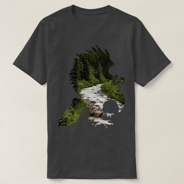 Camiseta Tela de rota Yukon de Passagem Branca (Frente do Design)