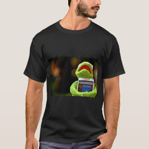 Camiseta Tela de tela do telefone do Sapo Kermit