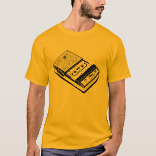 Camiseta Tela do Gravador de Fita de Ilustração Retroativ