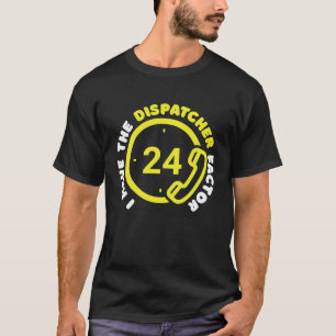 Camiseta Telefone da Polícia Linha Amarela Fina Emergência