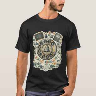 Camiseta Telefone de Discagem de Sala de Aula Vintage Letra