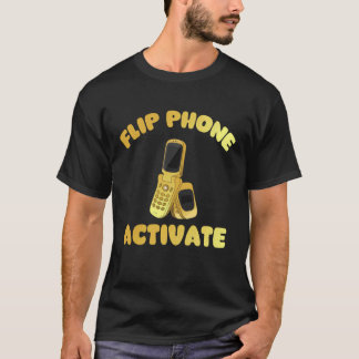 Camiseta Telefone Flip Divertido Retro Ativar Tecnologia Bá
