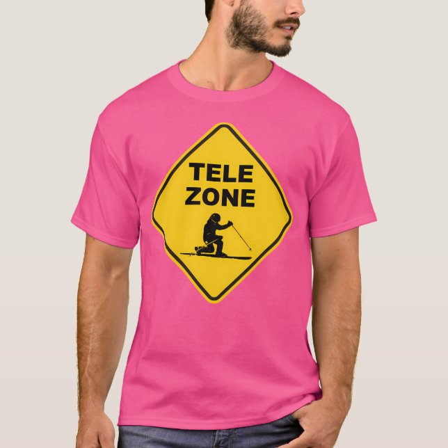 Camiseta Telemark Ski Zone Road Sign (Frente)