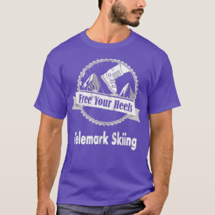 Camiseta Telemark Skiing Livre você Pense diferente