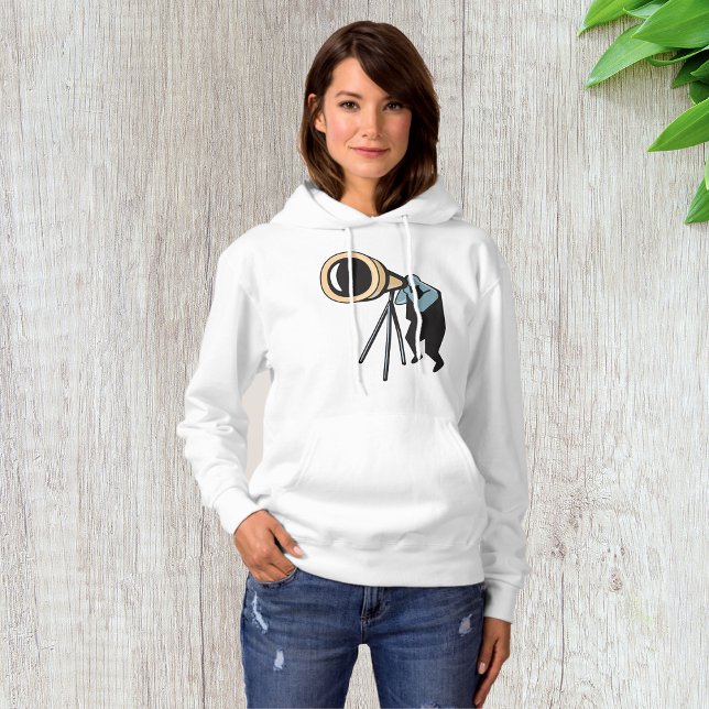 Camiseta Telescope Womens Hoodie (Criador carregado)