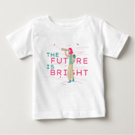 Camiseta Telescópio de Menina Brilhante Rosa
