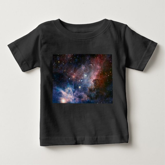 Camiseta Telescópio do Hubble da Nebulosa Vermelha e Azul (Frente)