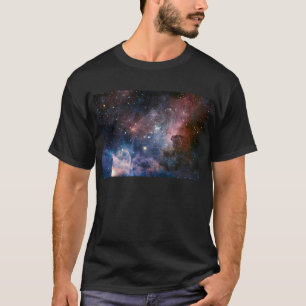 Camiseta Telescópio do Hubble da Nebulosa Vermelha e Azul