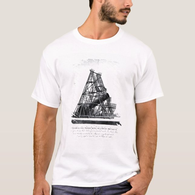 Camiseta Telescópio dos quarenta pés de William Herschel (Frente)