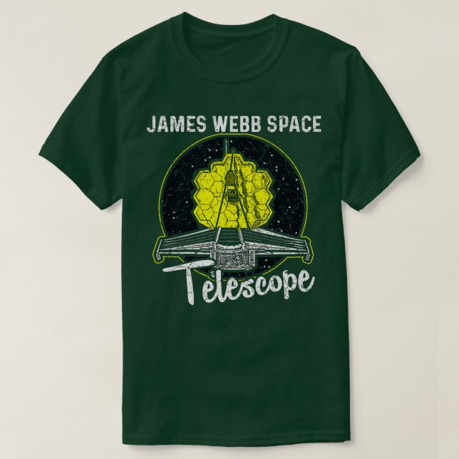 Camiseta Telescópio espacial James Webb JWST 9 (Frente do Design)