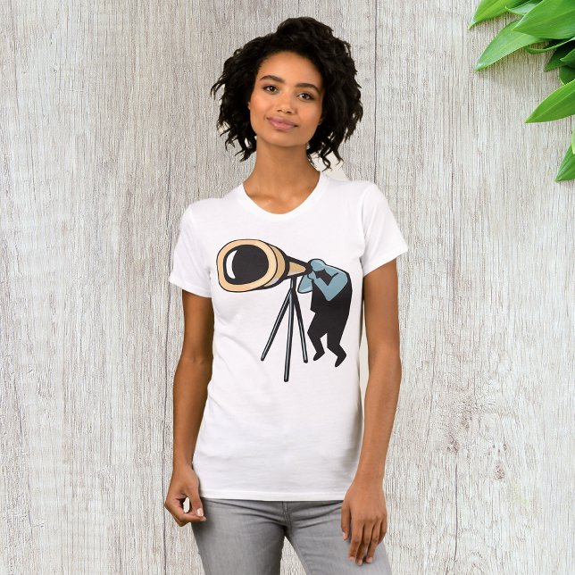 Camiseta Telescópio Mulher-Camisa (Criador carregado)