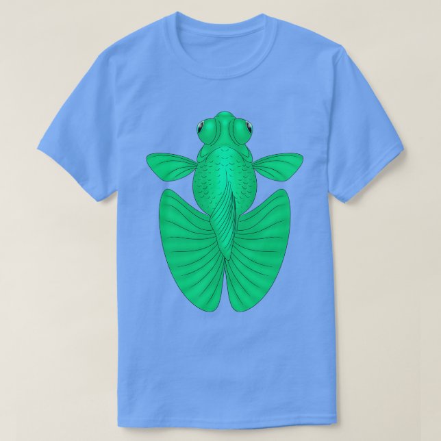 Camiseta Telescópio Verde Borboleta-Moa (Frente do Design)