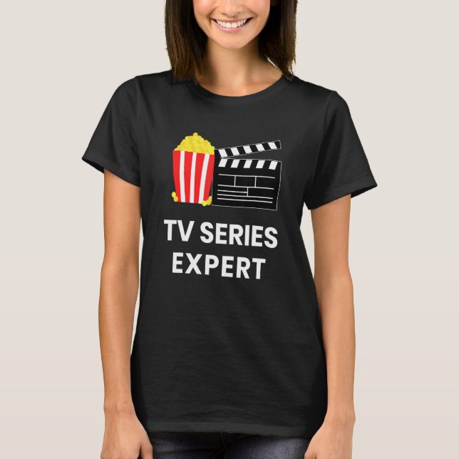 Camiseta Televisão: Binge Watch Tv Series Expert Comida (Frente)