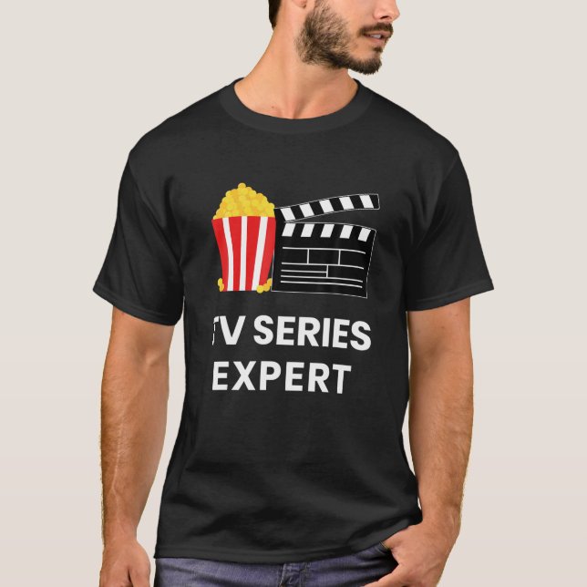 Camiseta Televisão: Binge Watch Tv Series Expert Comida (Frente)