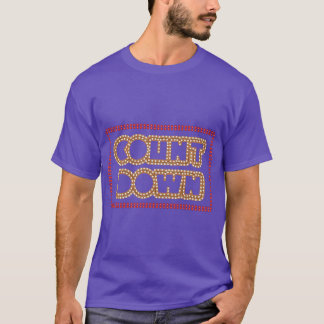 Camiseta Televisão retrô de música da contagem regressiva d