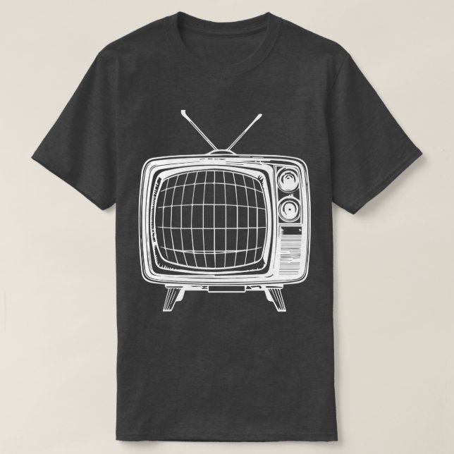 Camiseta televisão retrô design 1 (Frente do Design)
