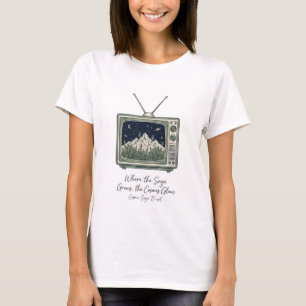 Camiseta Televisão Vintage Retro Cósmica da Galáxia dos Ano