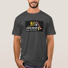 Camiseta Telhado Criativo No Pintor De Mão De Madeira Preta