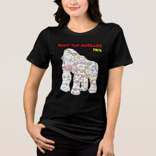 Camiseta Telhado dos Gorilas Superiores e dos Trilhos de Tó