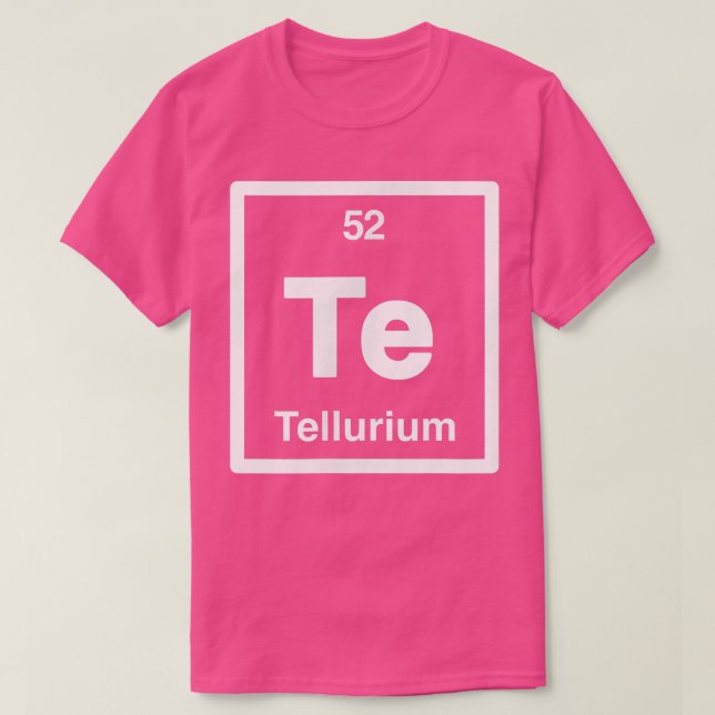 Camiseta Tellerium - Te - Mesa periódica de elementos - Ciê (Frente do Design)