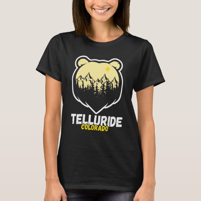 Camiseta Telluride Colorado Retro Mounts Telluride 1 (Frente)