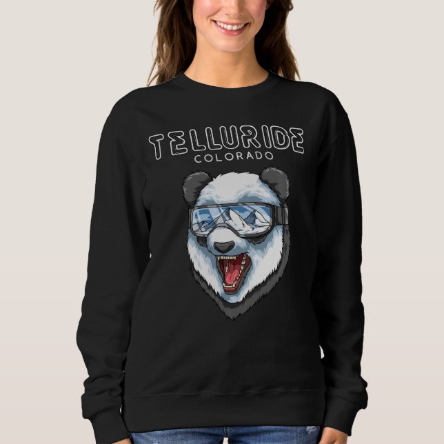 Camiseta Telluride Colorado Usa Panda Ski (Frente)