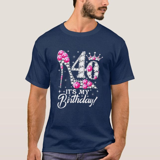 Camiseta Tem 40 anos É o meu alvo rosa engraçado aniversári (Frente)