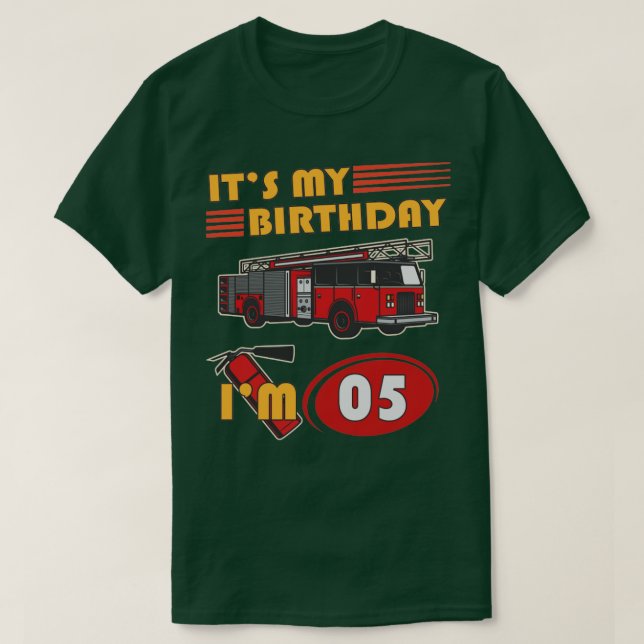 Camiseta Tem 5 anos é o meu Aniversário do 5 de Aniversário (Frente do Design)