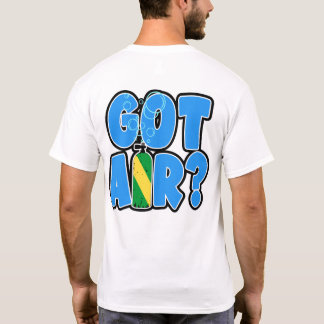 Camiseta Tem Ar? com bandeira de tanque Nitrox