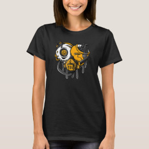 Camiseta Tem Coração Derramando OG Corante 1s Amarelo Corre