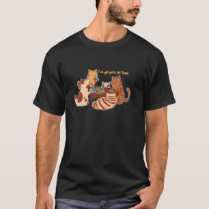 Camiseta Tem Fio Para Atum Engraçado Fofo Felino Animal Amo
