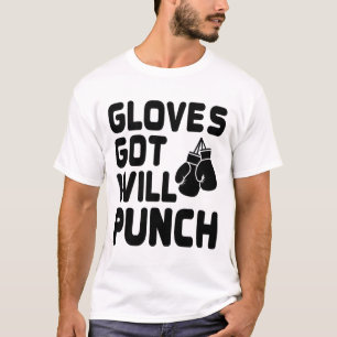 Camiseta Tem Luvas Vai Socar Boxer Esportes Força Ginásio E