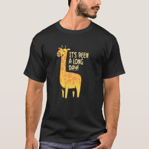 Camiseta Tem sido um pijama de girafa bonito de longo dia