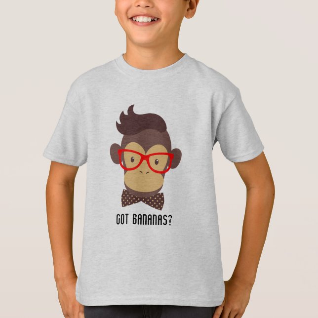 Camiseta Tem um macaco engraçado, vai, bebe. (Frente)