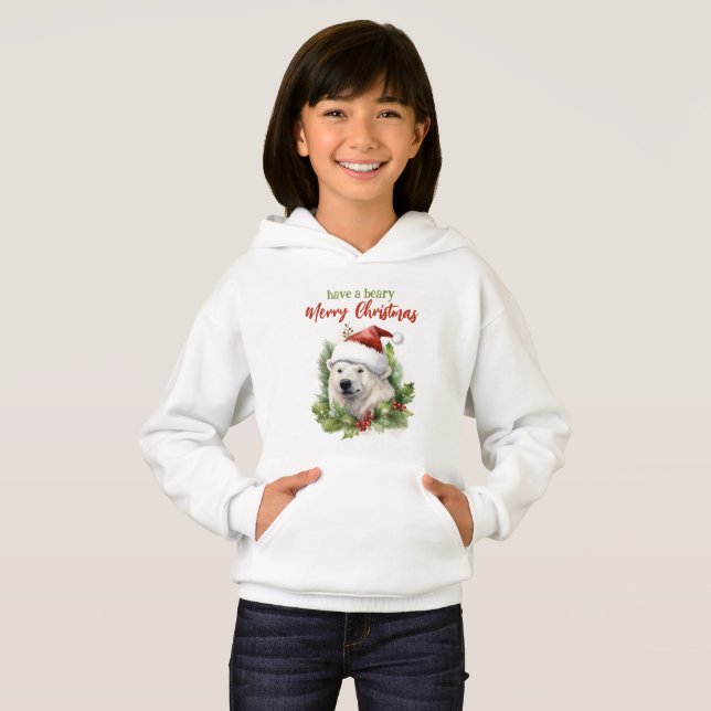 Camiseta Tem Um Urso De Natal Feliz, Um Urso Polar (Frente Completa)