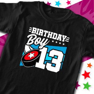 Camiseta Tema 13 de Aniversário do Festa de Hóquei de 13 An