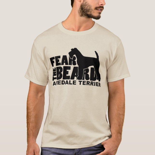 Camiseta Tema a barba - Airedale Terrier (Frente)