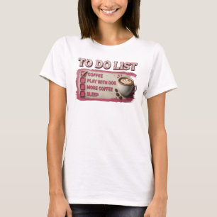 Camiseta Tema Artístico Ousado Rosa CAFÉ BRINCADEIRA COM CA