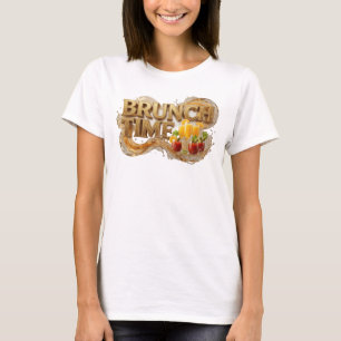 Camiseta Tema Artístico Snappy Laranja HORA DO BRUNCH
