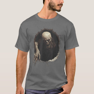 Camiseta Tema Assustador de Zumbi para o Dia das Bruxas men
