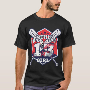 Camiseta Tema Bo De Festa de aniversário De Baseball De 13