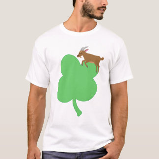 Camiseta Tema Bode de St Patricks Branco com Brilh