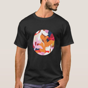 Camiseta Tema Botânico Cores vívidas Belo Abstrato